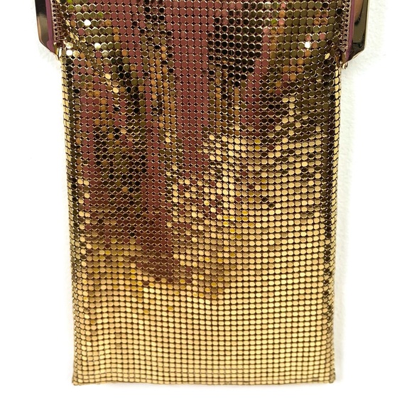 Vintage Whiting & Davis Metallic Gold Mesh Shoulder Handbag - Picture 6 of 15